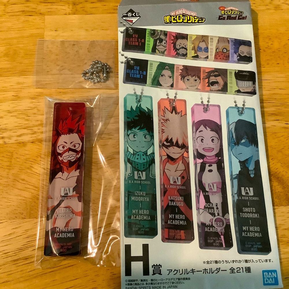 Eijirou Kirishima Acrylic Keychain Ichiban KUJI MY HERO ACADEMIA Go And Go!